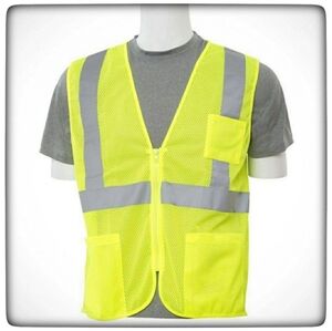 ERB Industries Class 2 Economy MeshZipper Vest-L
